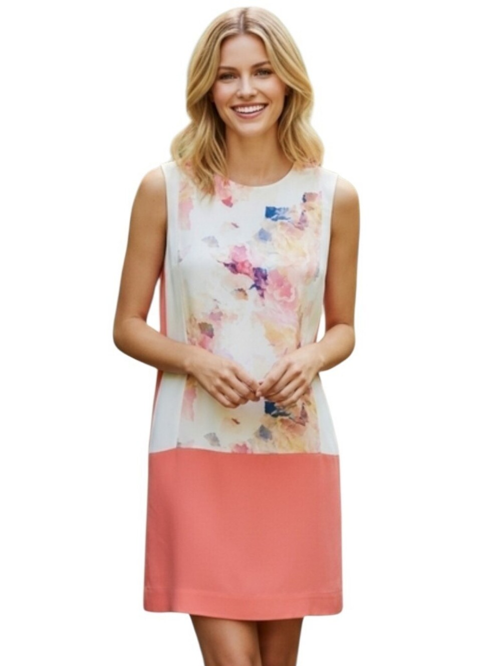 100% Silk Mini Dress Rebecca Taylor Pink Sleeveless Enchanted Gardens Dress